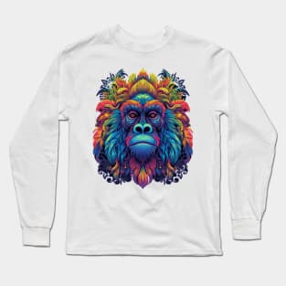 Funky Hippie Gorilla Long Sleeve T-Shirt